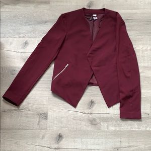 H&M Purple Cropped Blazer